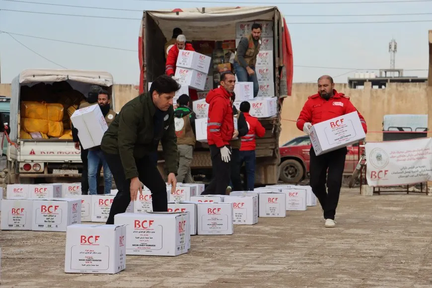 Rêxistinên Kurdistanî û Ewropî alîkariyên mirovî li koçberan belav dikin