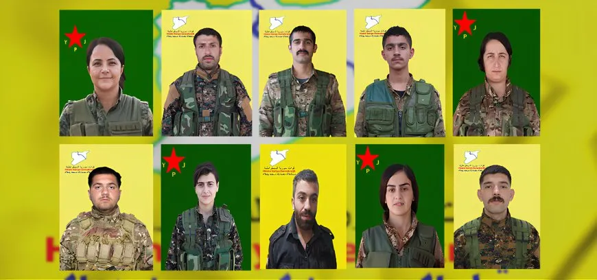 QSDˊê nasnameyên 10 şervanên şehîd aşkera kirin