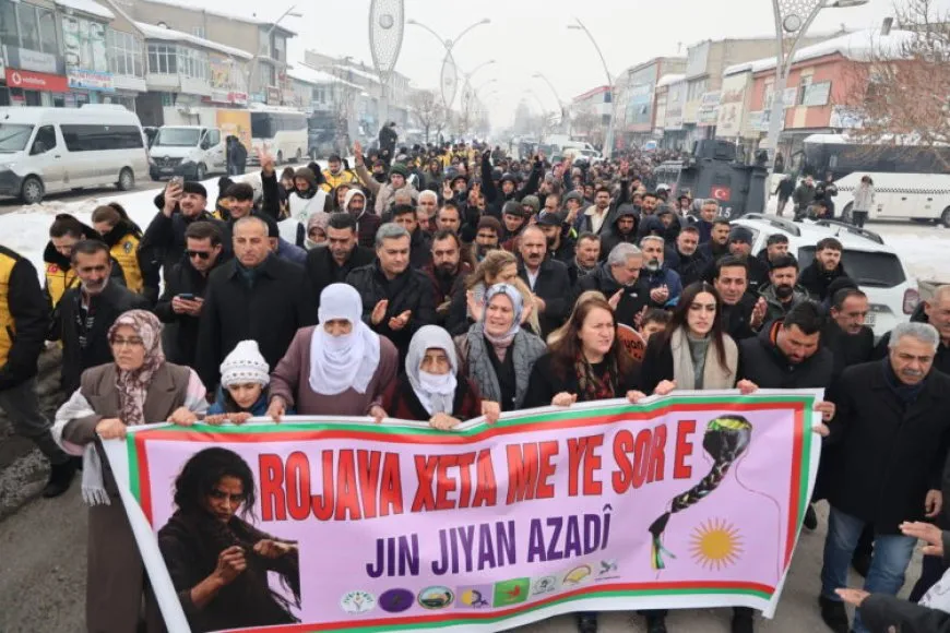 Xelkên Bakûrê Kurdistan ji bo Rojava li qadanin