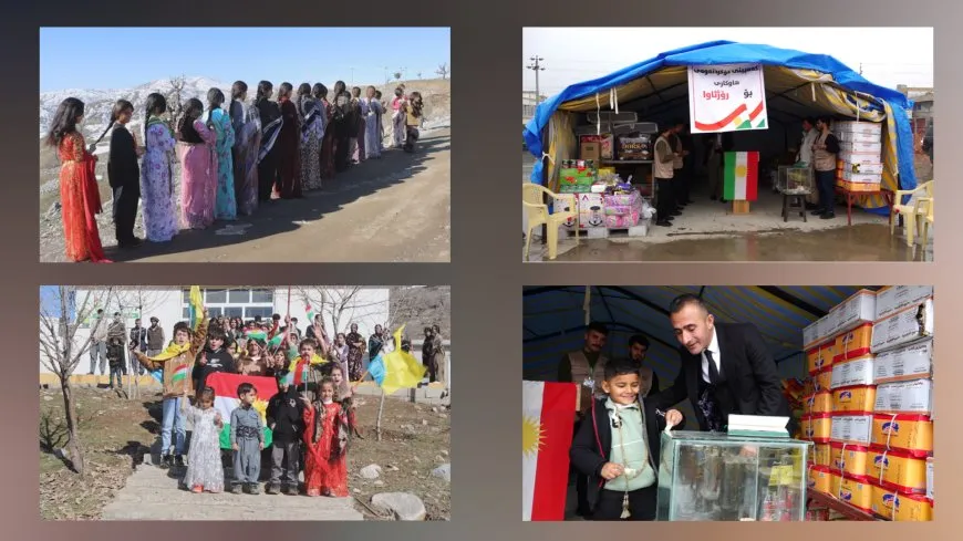 Xwendekarên Binarê Qendîlê û xelkê Warmawa yên Başûrê piştevanî da Rojava
