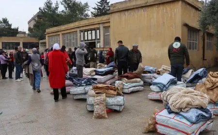 Li Qamişlo, Girkê Legê û Amûdê alîkarî li koçberan tên belavkirin