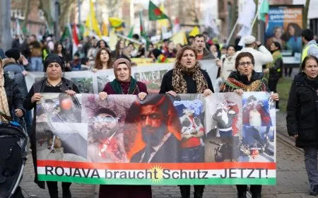   Bi deh hezaran kes ji bo Rojava li qadan bû