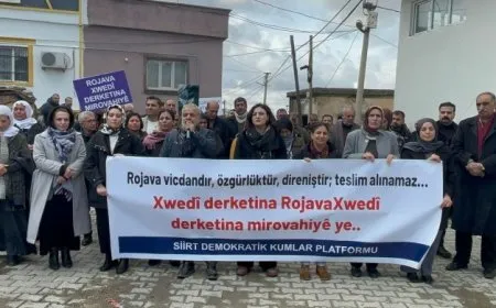 Gelê bajarê Sêrtê yê Bakur ji bo Rojava meşiya