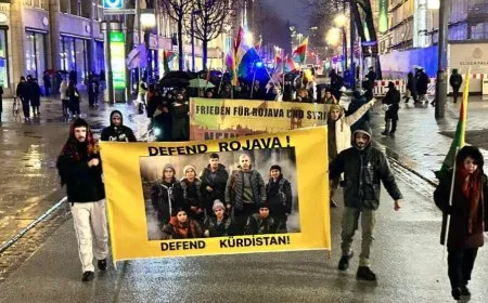 Li bajarê Hamburgê ya Almanyayê çalakiyên piştevaniyan Roajva didomin