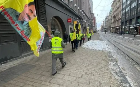 Li dijî komploya 15ˊê Sibatê li Helsînkî meşa dirêj