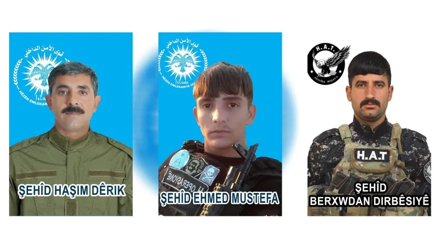 Hêzên Ewlekariya Hundirîn şehadeta 3 endaman ragihand