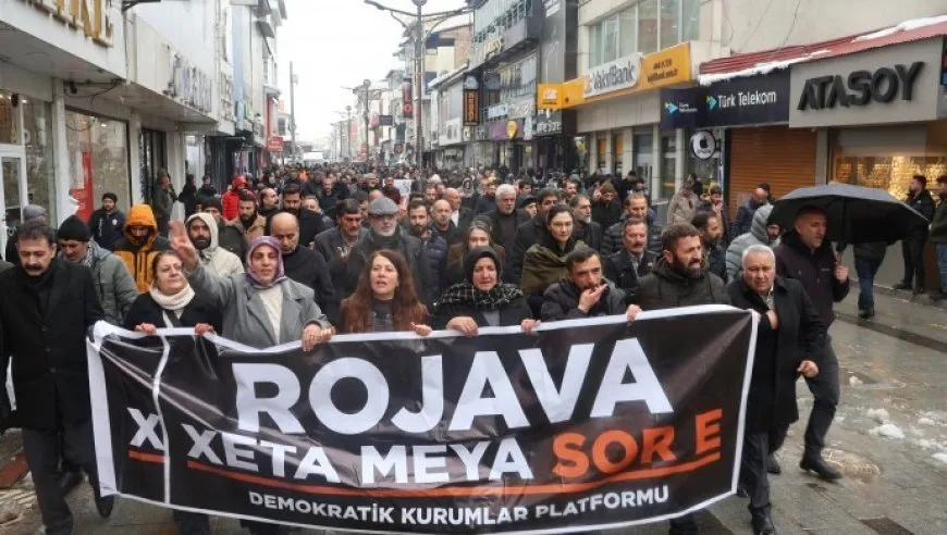 Xelkên Mûş, Agirî û Colemêrgê ji bo Rojava meşiyan