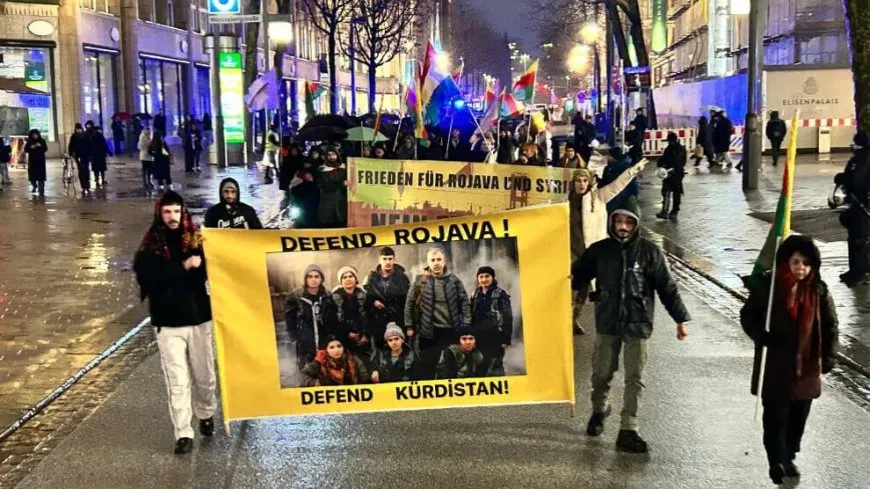 Li bajarê Hamburgê ya Almanyayê çalakiyên piştevaniyan Roajva didomin