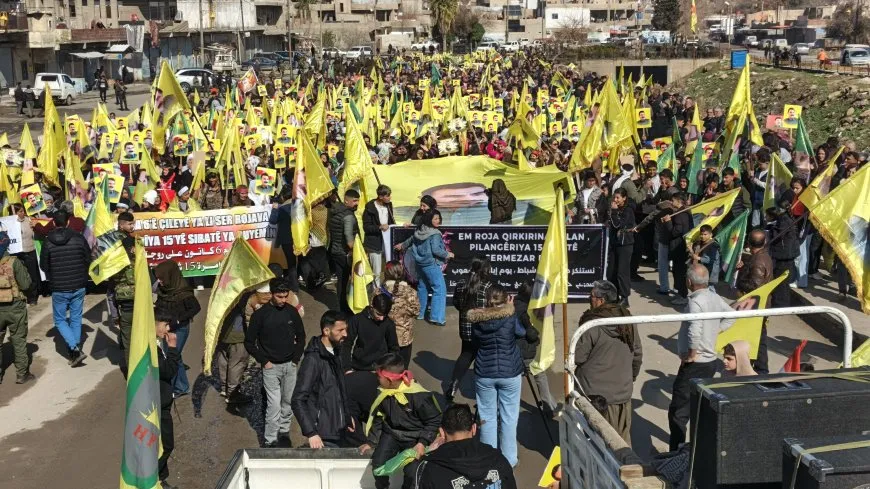 Li Rojava meşên şermezarkirina 15’ê Sibatê destpê kirin