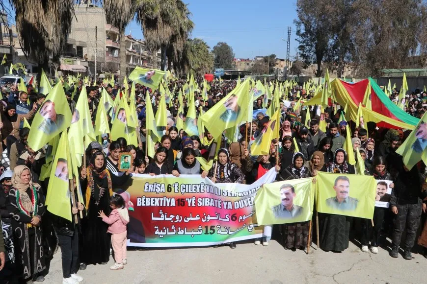 Gelê Hesekê komplo şermezar kir û ji  bo azadiya Rêber Abdullah Ocalan daket kolanan