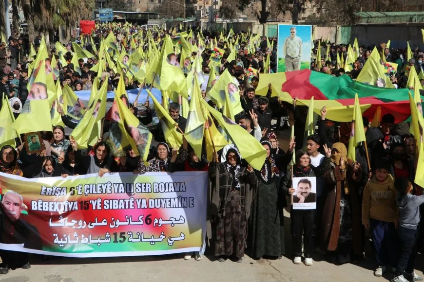 Gelê Hesekê komplo şermezar kir û ji  bo azadiya Rêber Abdullah Ocalan daket kolanan