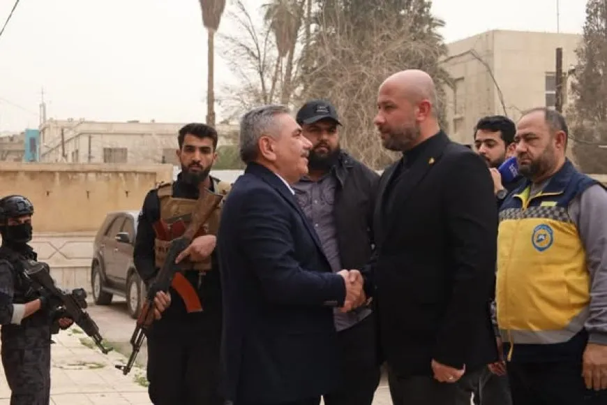 Wezîrê Rewşên Awarte yê hikumeta demkî serdana Parêzgarê Hesekê kir