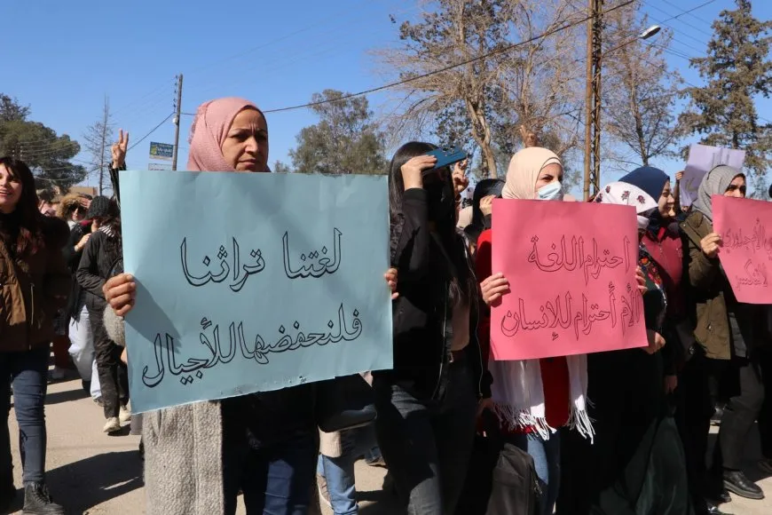 Li 7 bajarên Rojava meşên bi boneya Roja Zimanê Dayikê
