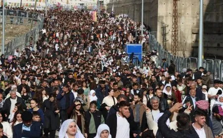 Li Şirnexê piştî pîrozbahiya Newrozê meş