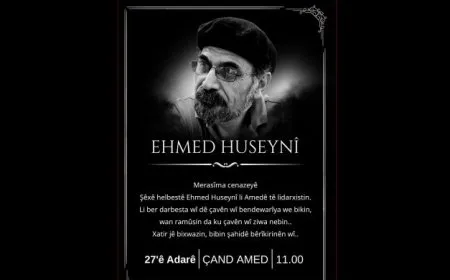 Merasîma cenazeyê helbestvan Ehmed Huseynî dê sibê li Amedê bê lidarxistin