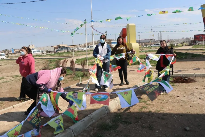 Bajarê Hesekê ji bo Newrozê hate xemilandin