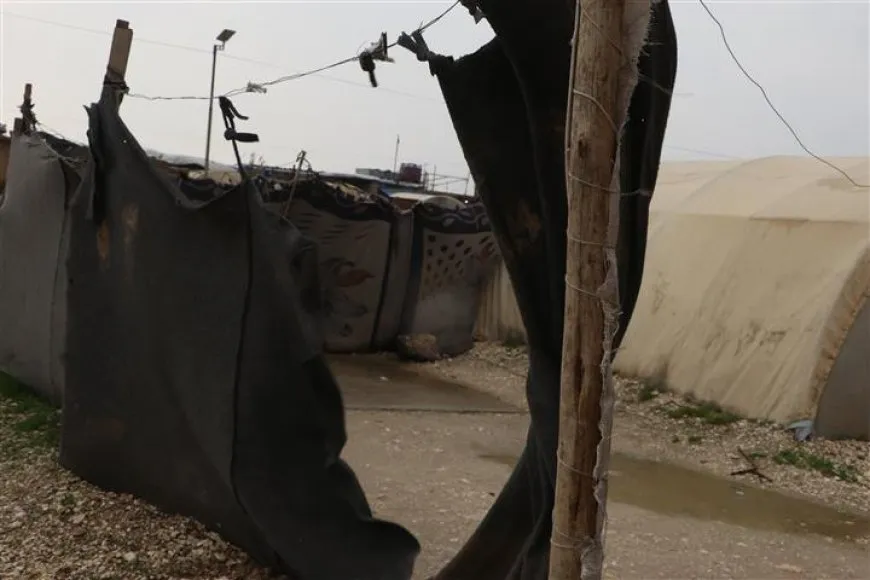 Ji ber baran û lehiyê konên koçberên Serêkaniyê di bin avê de man