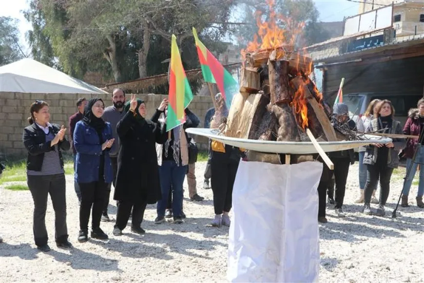 Li Hesekê agirê Newrozê hat dadan