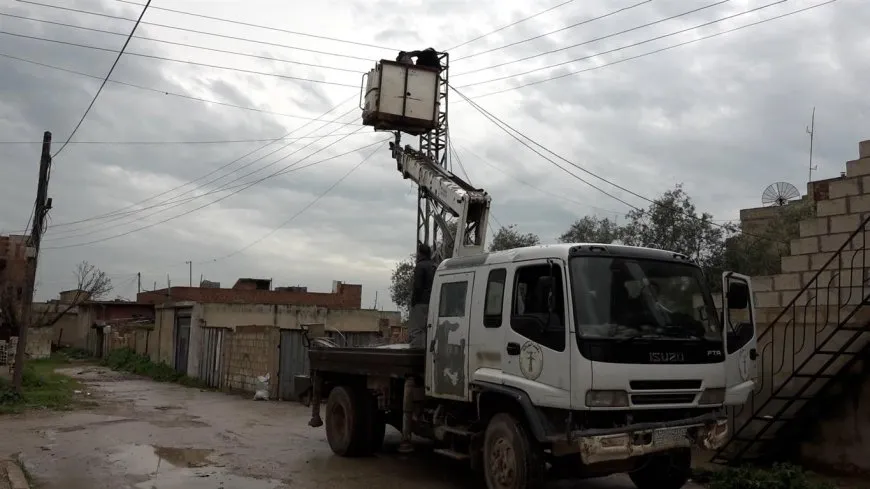 Desteya Enerjiyê ya Cizîrê tora elektrîkê ya Zirganê sererast dike