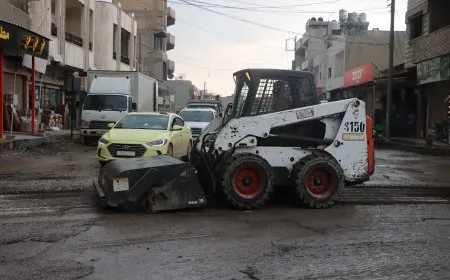 Şaredariya Qamişloyê dest bi ziftkirina rêyan kir