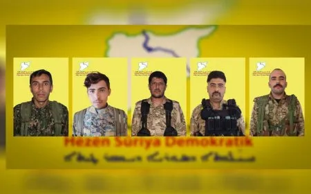 QSD'ê nasnameyên 5 şehîdan aşkera kirin