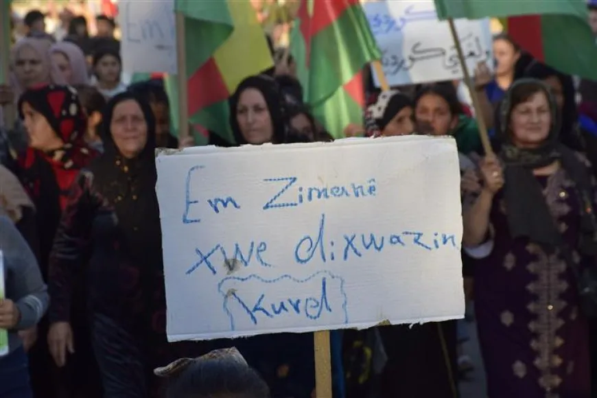 Xelkê Til Temirê ji bo zimanê kurdî daketin qadan
