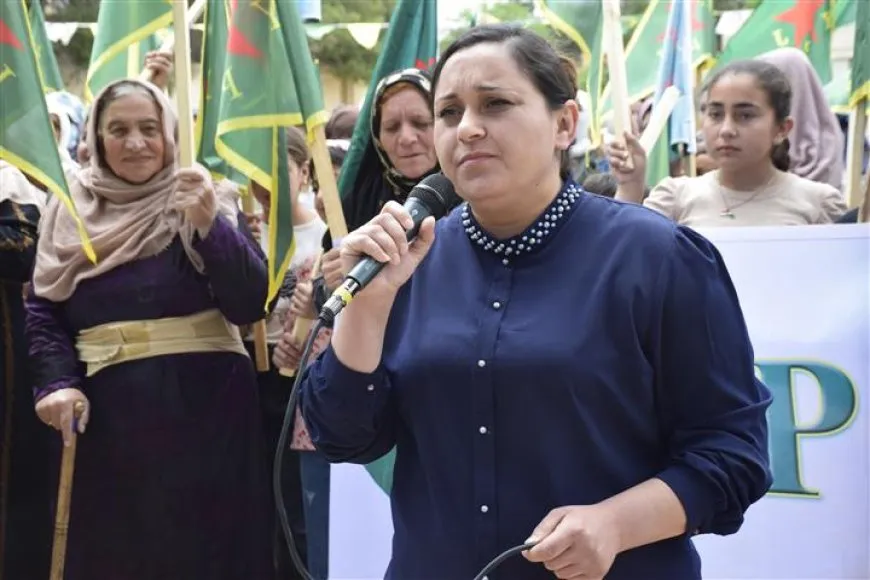 Li Til Temirê mîtînga piştgiriya YPJ`ê