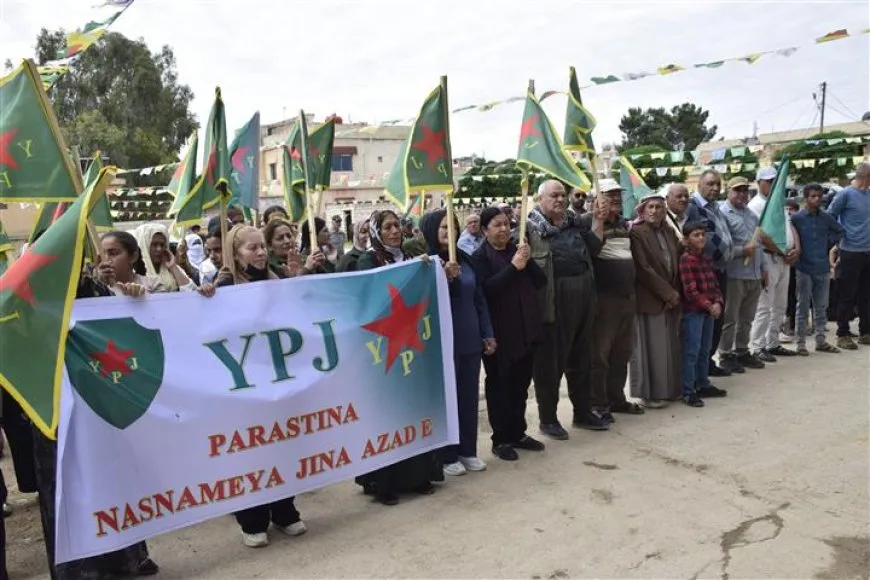 Li Til Temirê mîtînga piştgiriya YPJ`ê