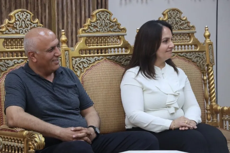 Rêveberiya Kobanê şandeyek ji Gerînendetiya Perwerdeyê ya Helebê pêşwazî kir