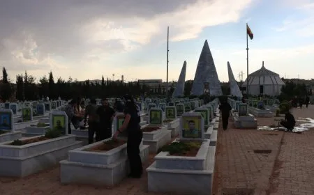 Li ser gorên şehîdên Kobanê hezar kulîlk hatin çandin