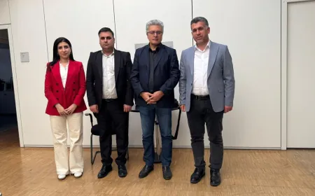 Şandeya Zanîngeha Kobanê serdana Enstîtuya Lêkolînên Tenduristiya Navçandî ya Almanyayê kir
