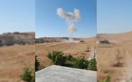 Balafireke bêmirov a xwekuj li gundê Aşma li gundewarê Kobanê xist