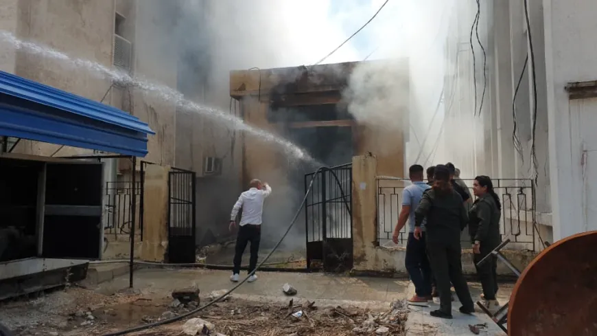 Li hewşa avahiya dadê ya Qamişloyê şewat derket