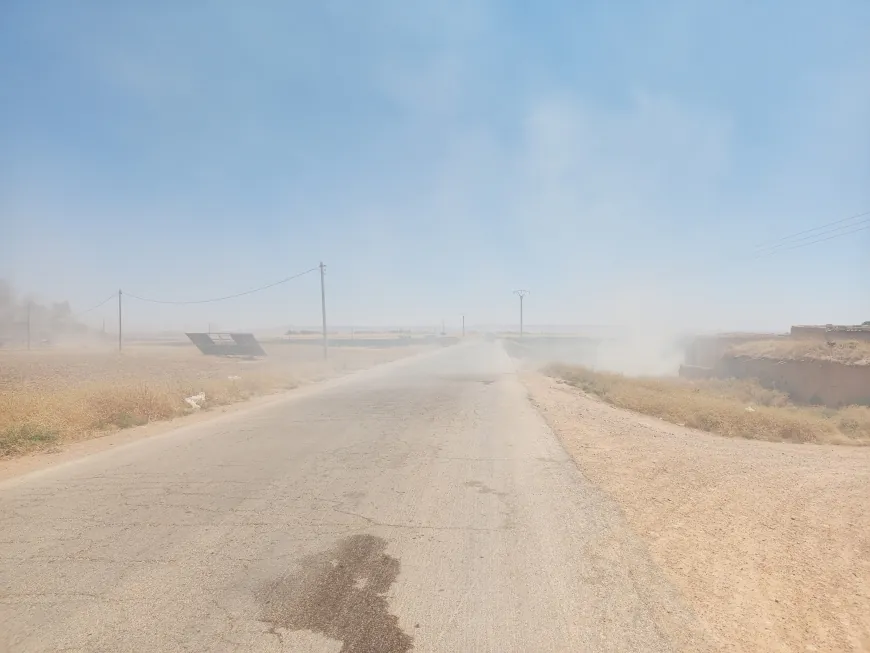 Şewata li gundê Hisêniyê yê Til Temirê ji malan ve nêz bûye