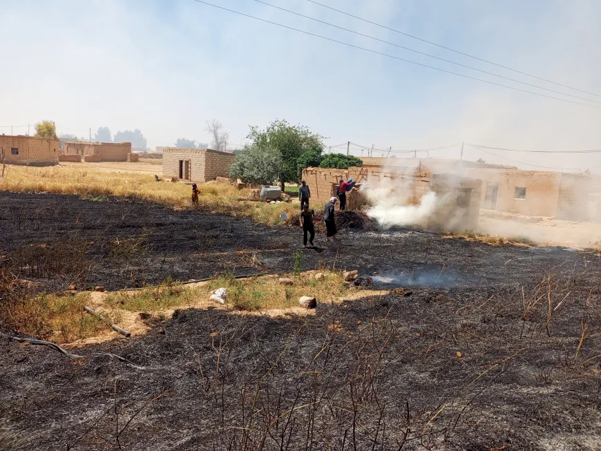 Şewata li gundê Hisêniyê yê Til Temirê ji malan ve nêz bûye