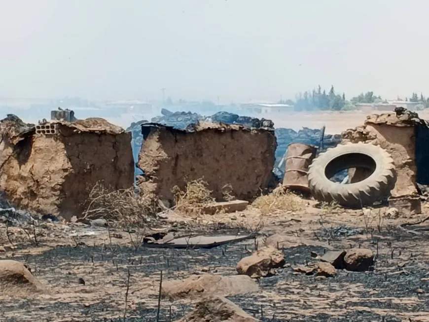 Li Qamişlo, Çilaxa û Tirbespiyê bi sedan donim zevî şewitî