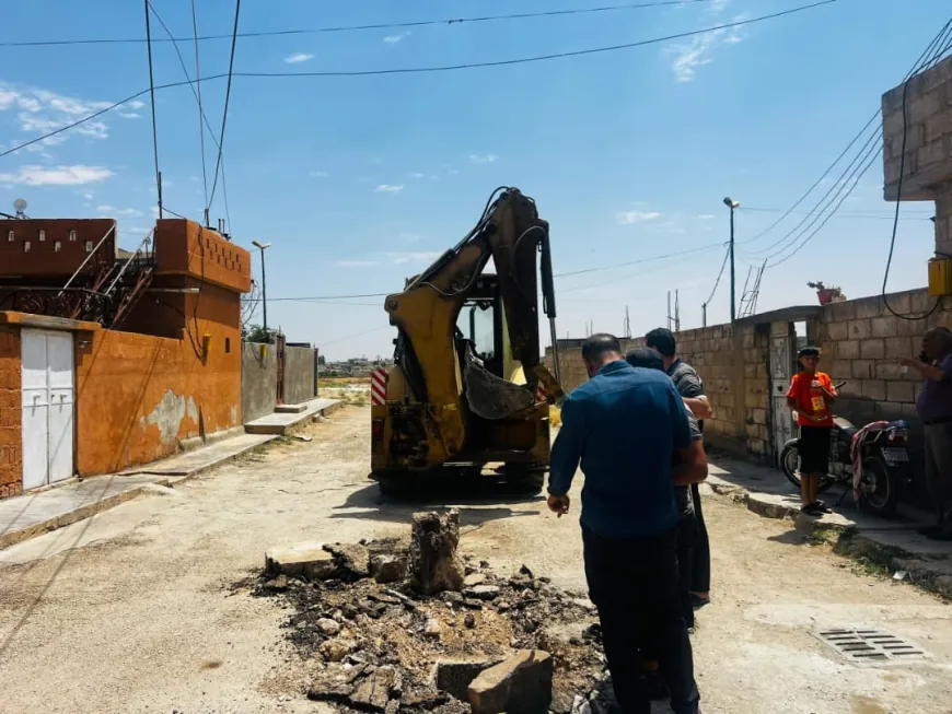 Şaredariya Dirbêsiyê dest bi nûkirina kanalîzasyonê kir