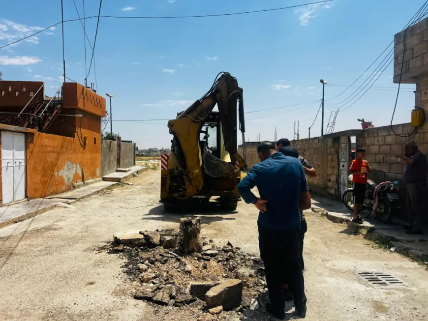 Şaredariya Dirbêsiyê dest bi nûkirina kanalîzasyonê kir