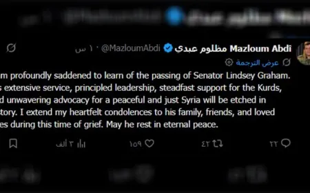 Mazlûm Ebdî sersaxî da malbata Senator Lindsey Graham