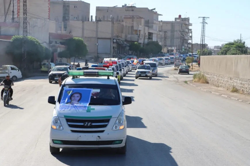 Bi merasîmekê cenazêyên 18 Şehîdan ji Minbicê veguhestin Kobanê