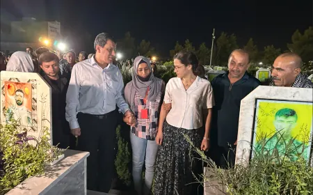 Mazlûm Ebdî û Îlham Ehmed serdana Pakrewangeha Şehîd Delîl Saroxan kir