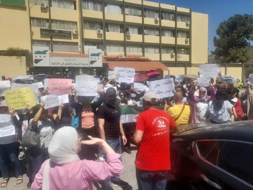 Li Laziqiyê û Tertûsê xwepêşandên mamosteyan
