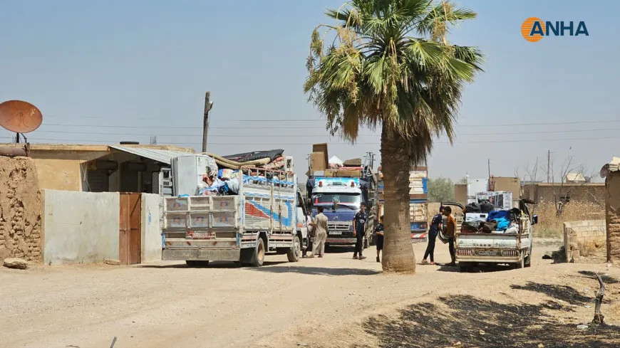 Karwanê koçberên Serêkaniyê gihîşt warê xwe