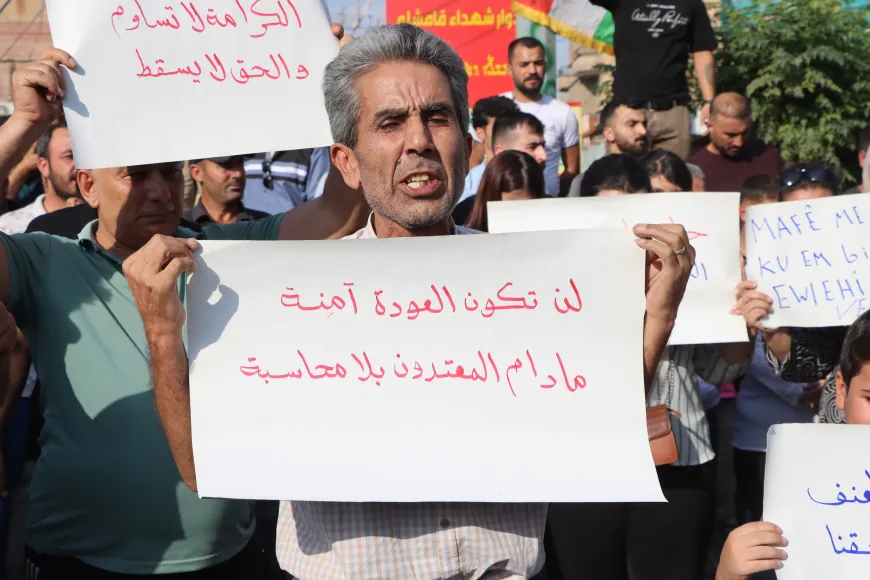 Bi çalakiyan êrişên li dijî koçberên Serêkaniyê hatin şermezarkirin