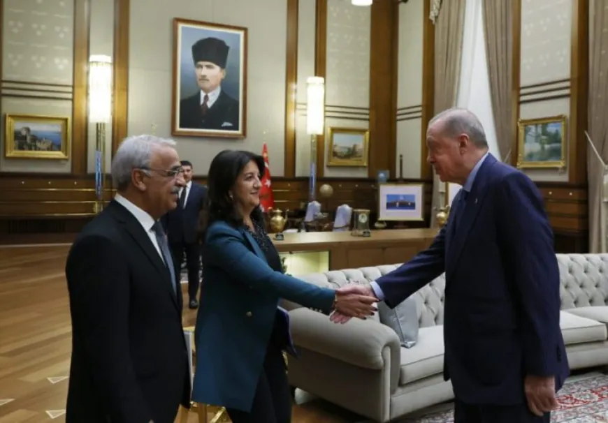 Heyeta DEM Partiyê bi Erdogan re civiya