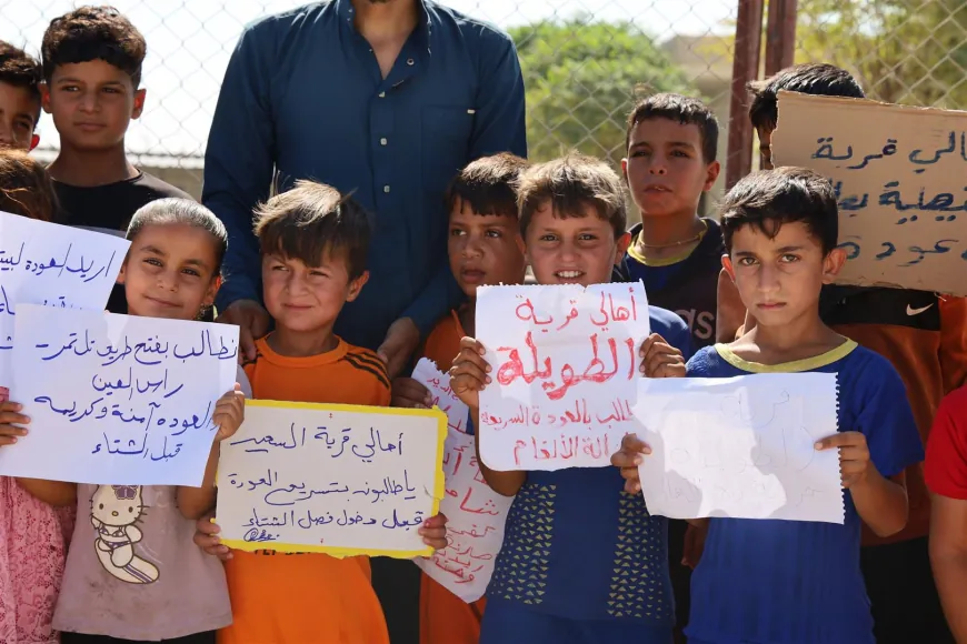Koçberên li kampan dimînin daxwaza vegerê û tezmînatê kirin