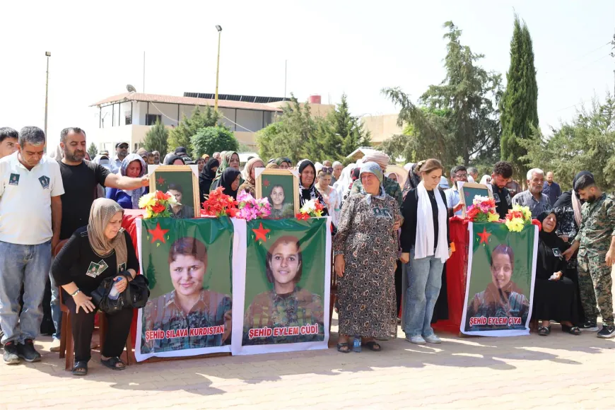 Li Hesekê merasîmê xiyabî ya 3 şervanên YPJ`ê pêk hat