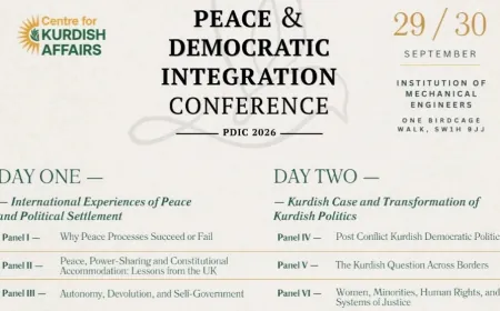 Di 29-30’ê Îlonê de konferansa Pirsgirêka Kurd li Londonê tê lidarxistin