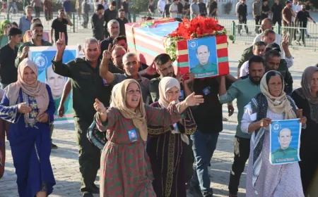 Cenazeyê şehîd Hesen Ehmed li Kobanê hat veşartin 