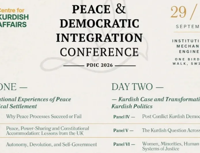 Di 29-30’ê Îlonê de konferansa Pirsgirêka Kurd li Londonê tê lidarxistin